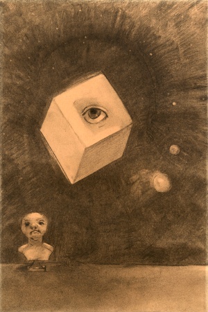 Odion Redon, Le Cube, Lithograph